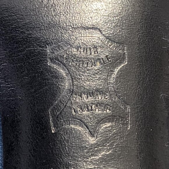 Thomas Wallace navy blue leather high heels - Picture 7 of 12